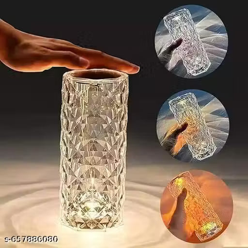 Crystal Rose Diamond RGB Table Lamp – 16 Color Touch Light